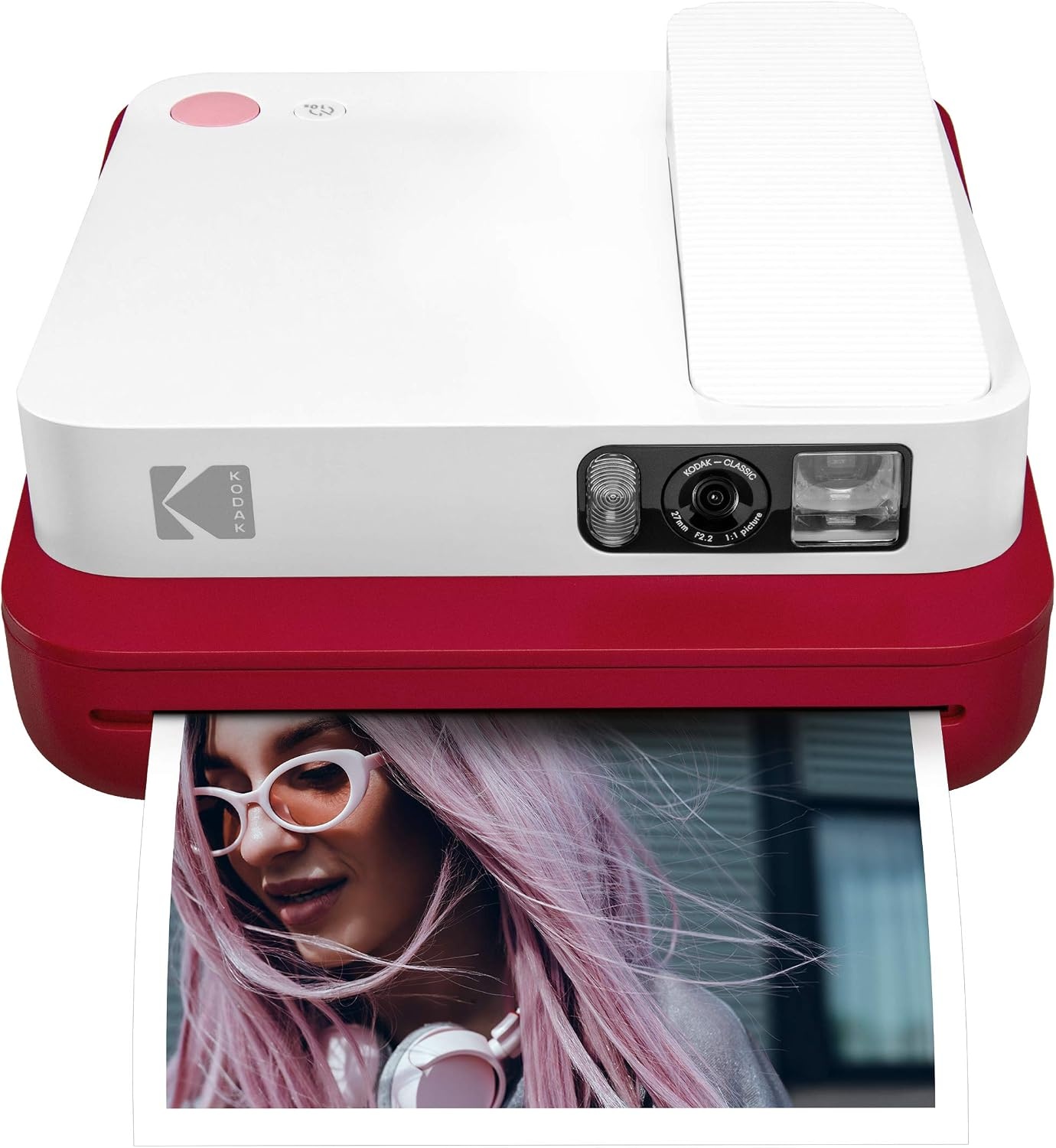 image:imageZink KODAK Smile Classic Digital Instant Camera for 35 x 425 Zink Photo Paper Bluetooth 16MP Pictures Red