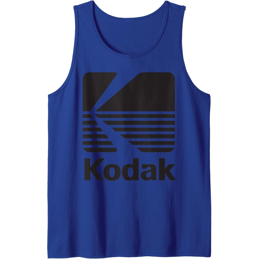 image:image80s Vintage Kodak Logo Black Tank TopRoyal Blue