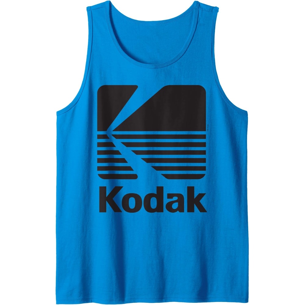 image:image80s Vintage Kodak Logo Black Tank TopSapphire Blue