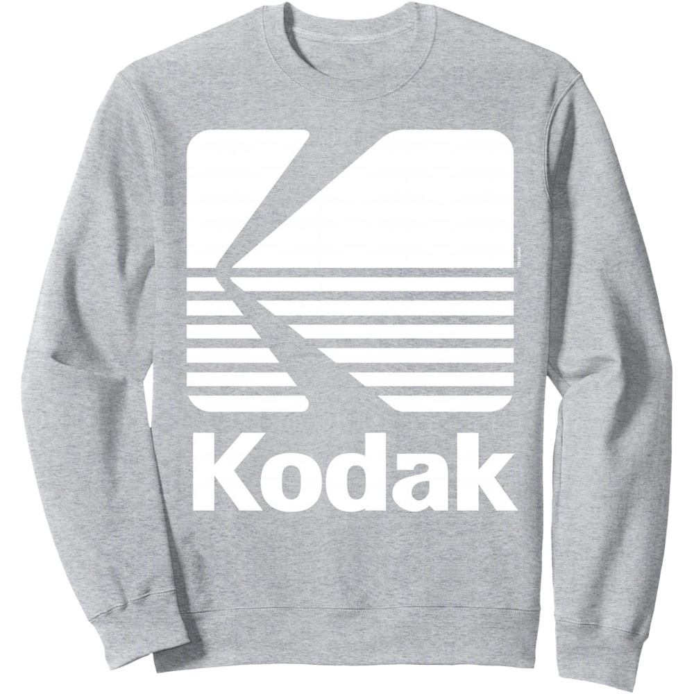 image:image80s Vintage Kodak Logo White SweatshirtHeather Grey