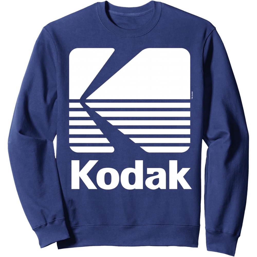 image:image80s Vintage Kodak Logo White SweatshirtNavy Blue