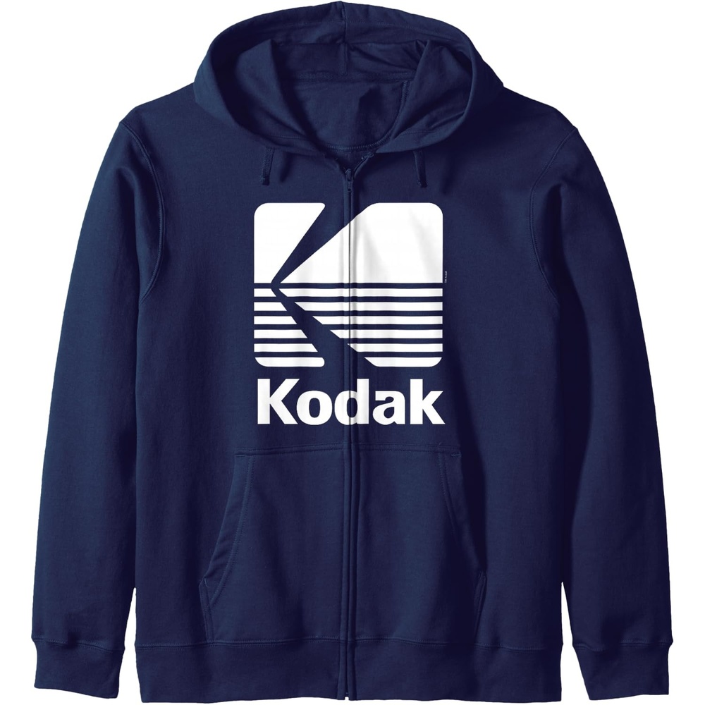 image:image80s Vintage Kodak Logo White Zip HoodieNavy Blue