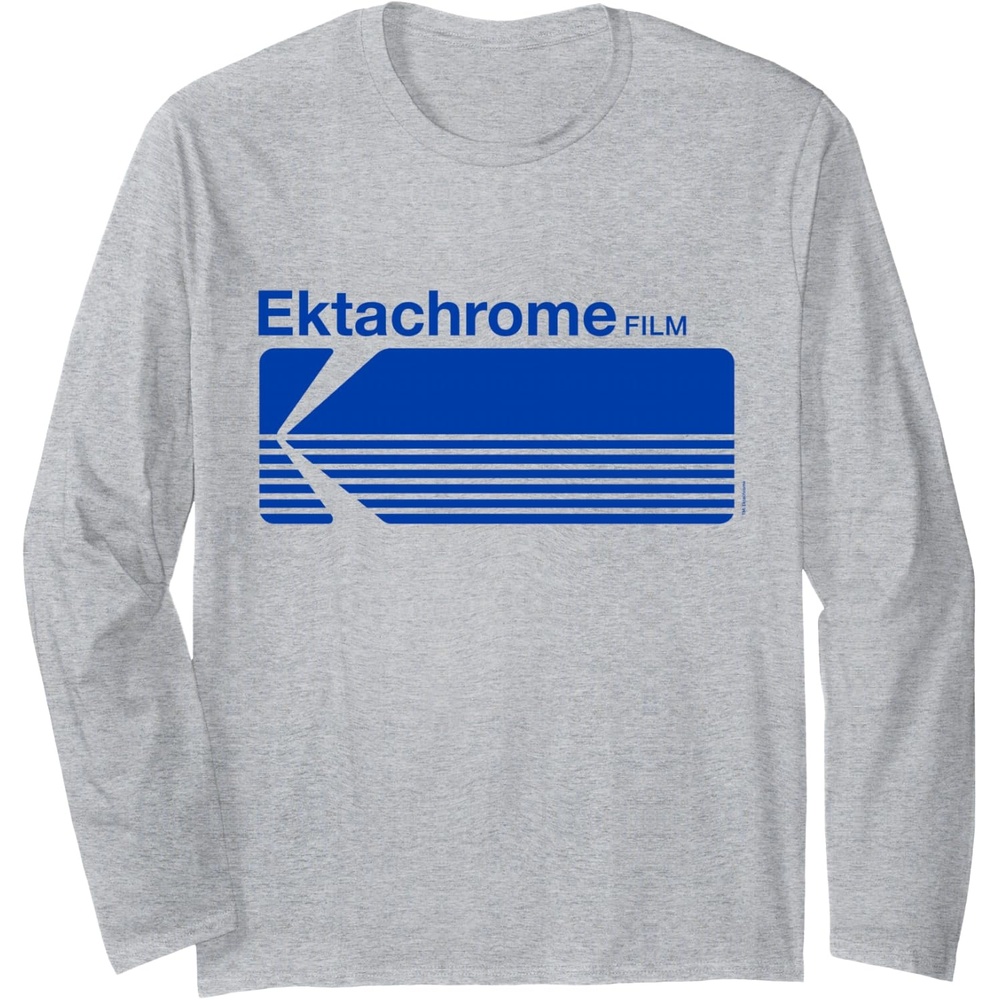 image:imageEktachrome Film Vintage Logo Long Sleeve TShirtHeather Grey