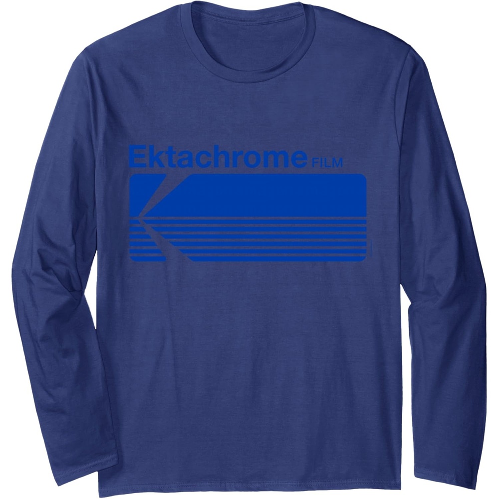 image:imageEktachrome Film Vintage Logo Long Sleeve TShirtNavy Blue