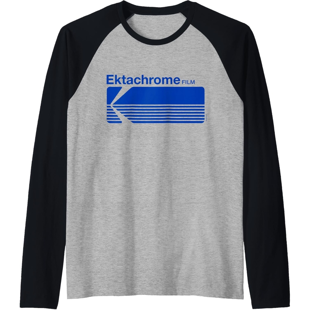 image:imageEktachrome Film Vintage Logo Raglan Baseball TeeBlackAthletic Heather
