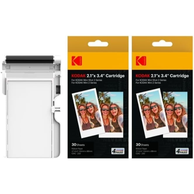 image:imageKODAK 4PASS 2x3 Cartridge Refill 60 Sheets Mini 2 amp Mini Shot 2white