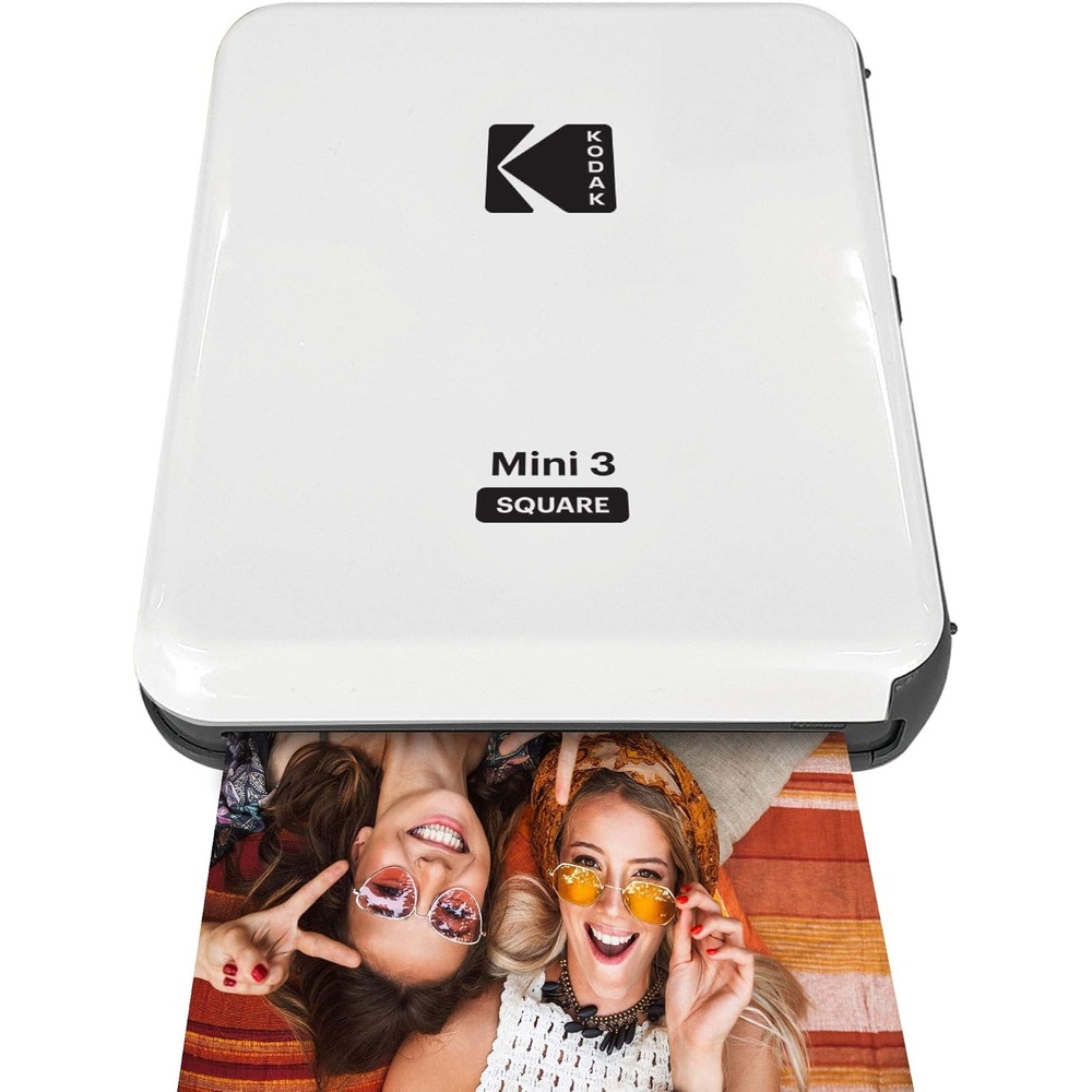 image:imageKODAK AllNew Mini 3 Square Instagram Size Bluetooth Portable Photo Printer with 4PASS Technology White