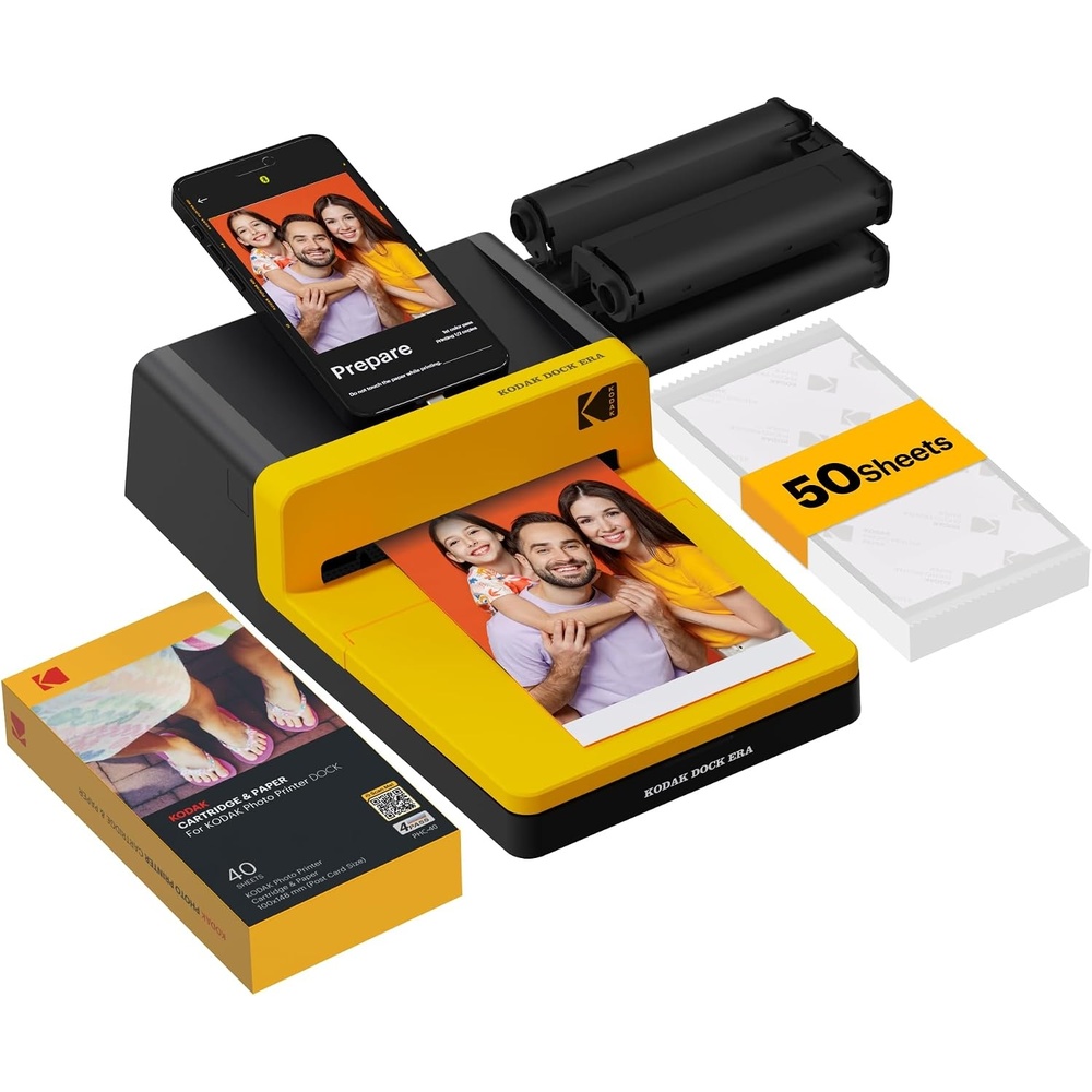 image:imageKODAK Dock ERA 4x6 Photo Printer Smartphone Docking 4PASS 50 Sheets