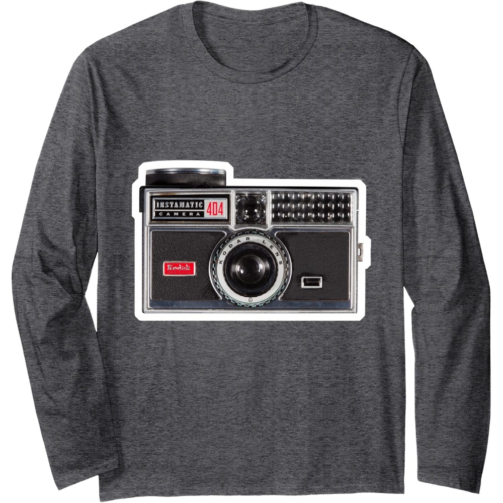 image:imageKODAK INSTAMATIC Camera Design Long Sleeve TShirtDark Heather Grey
