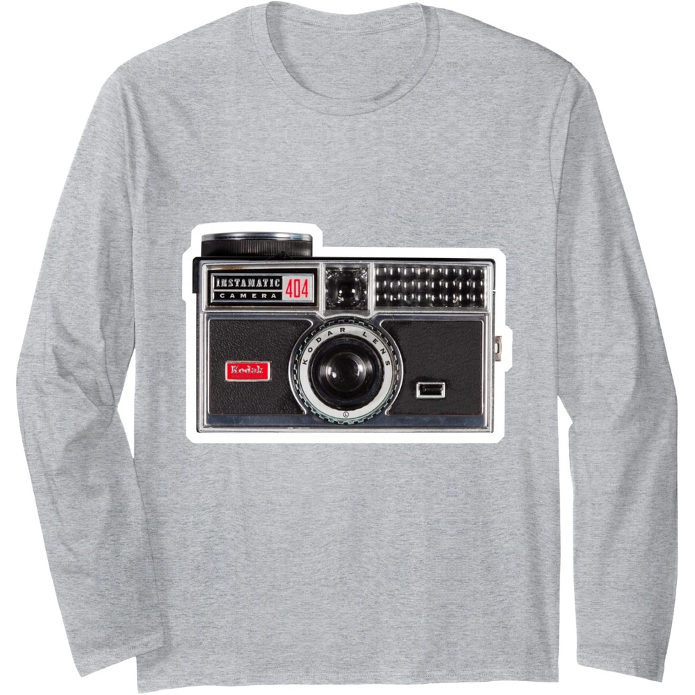 image:imageKODAK INSTAMATIC Camera Design Long Sleeve TShirtHeather Grey