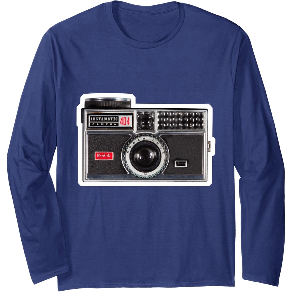 image:imageKODAK INSTAMATIC Camera Design Long Sleeve TShirtNavy Blue