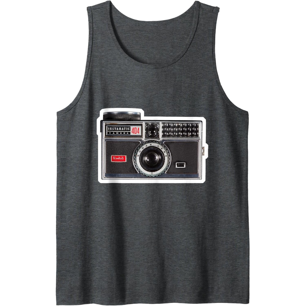 image:imageKODAK INSTAMATIC Camera Design Tank TopDark Heather Grey