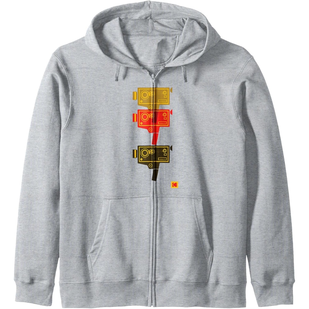 image:imageKODAK M7 Movie Camera Art Zip HoodieHeather Grey