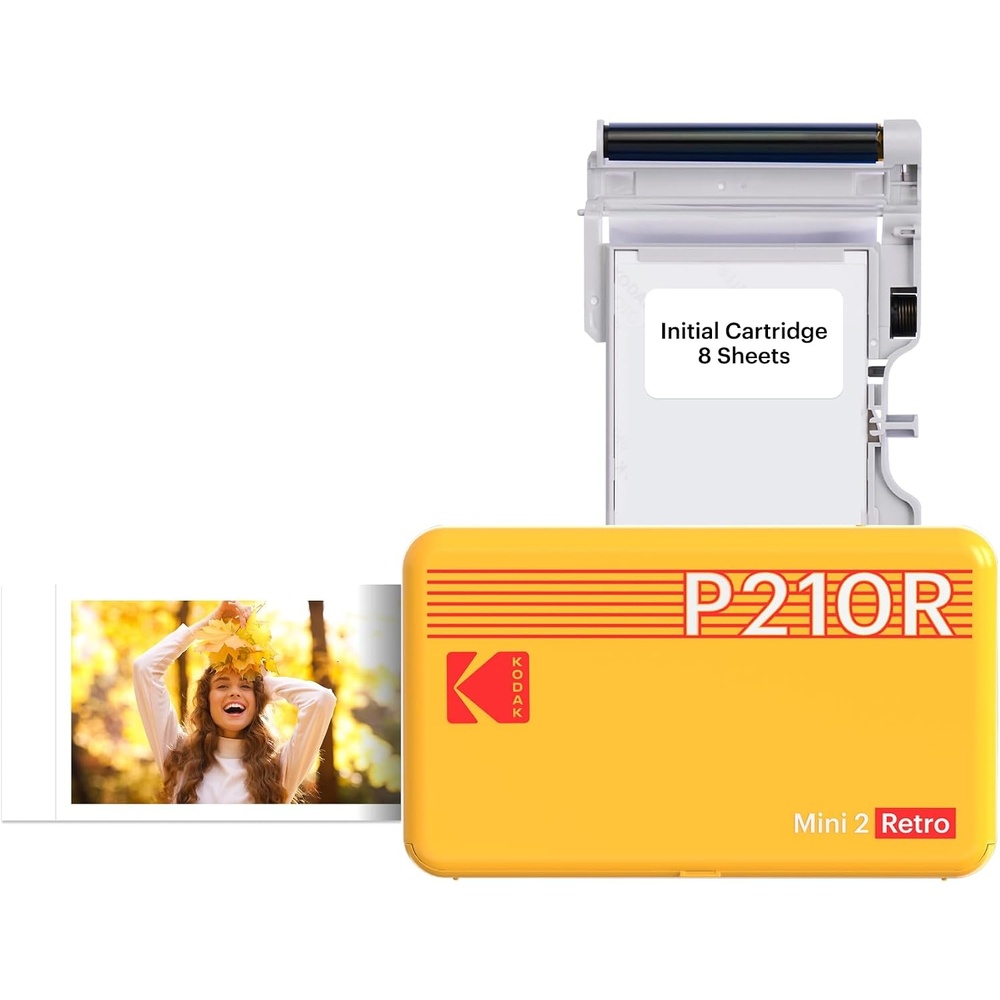 image:imageKODAK Mini 2 Retro 2x3 Portable Photo Printer 4PASS 38 Sheets WhiteYellow