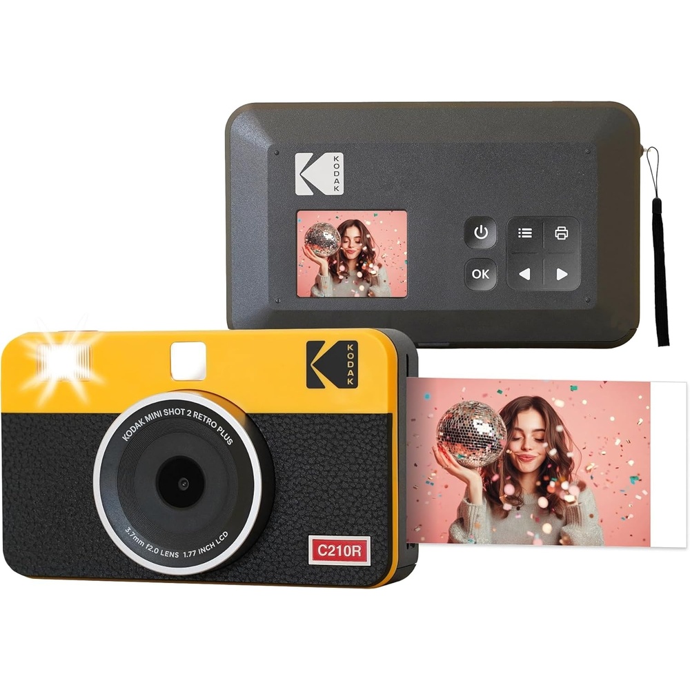 image:imageKODAK Mini Shot 2 Retro 2x3 Instant Camera Photo Printer 38 Sheet YellowYellow