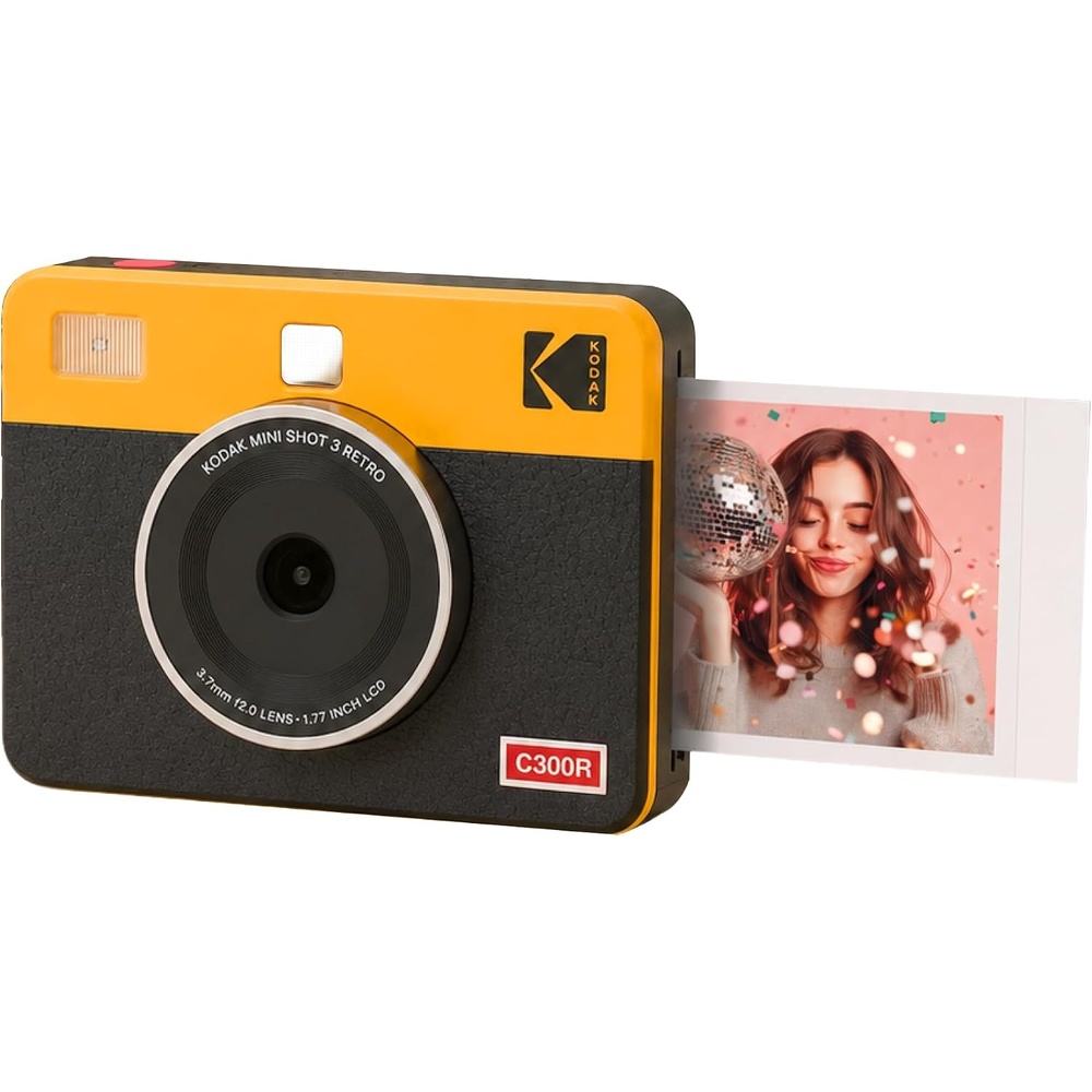 image:imageKODAK Mini Shot 3 Retro 3x3 Instant Camera Photo Printer 8 Sheets YellowYellow