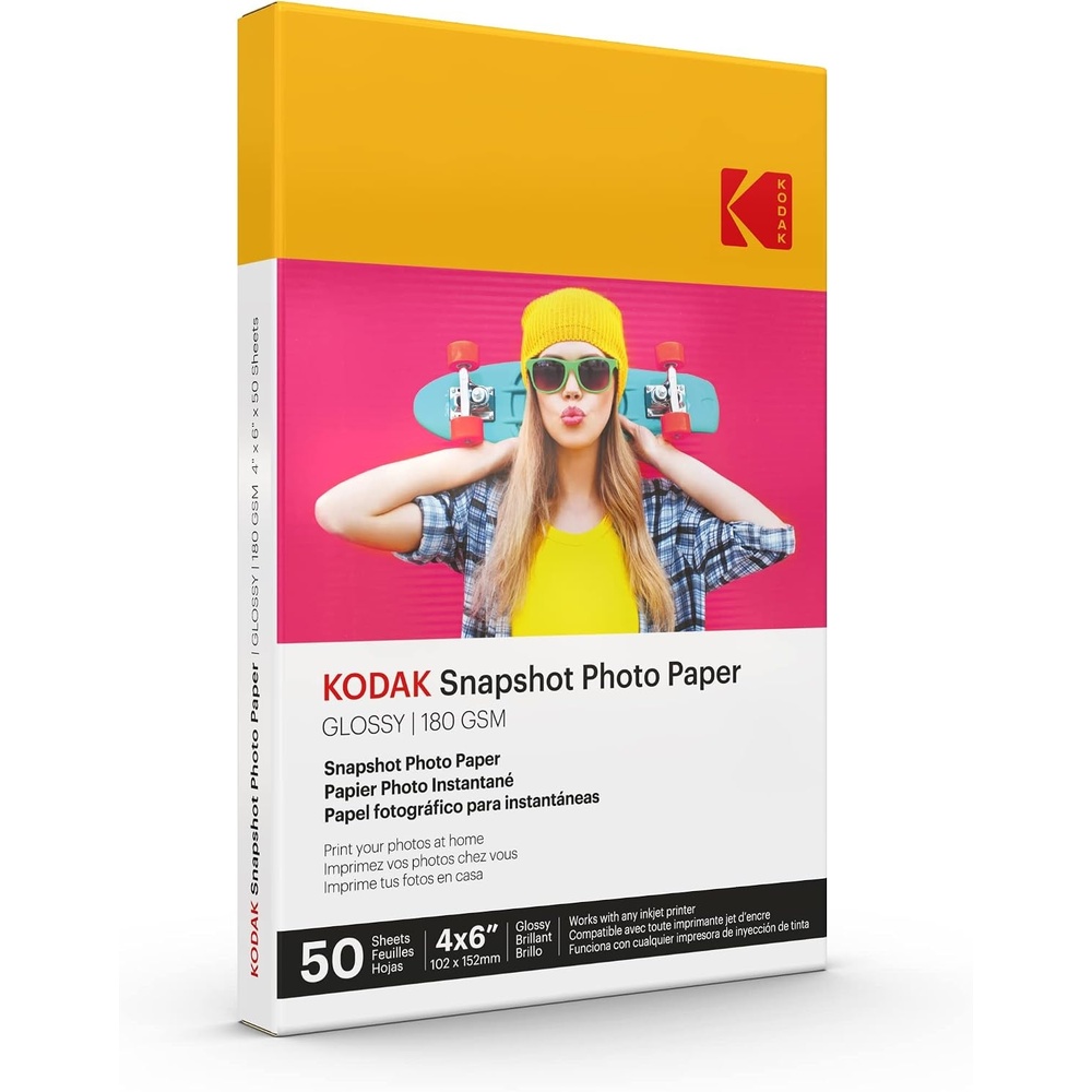 image:imageKODAK Photo Paper Gloss 4 X 6 SNAPSHOT 100 count 48lb180 gm 285MIL 41305 THIS PRODUCT IS NOT COMPATIBLE WITH THE KODAK DOCK PRINTER4 X 6  50PK