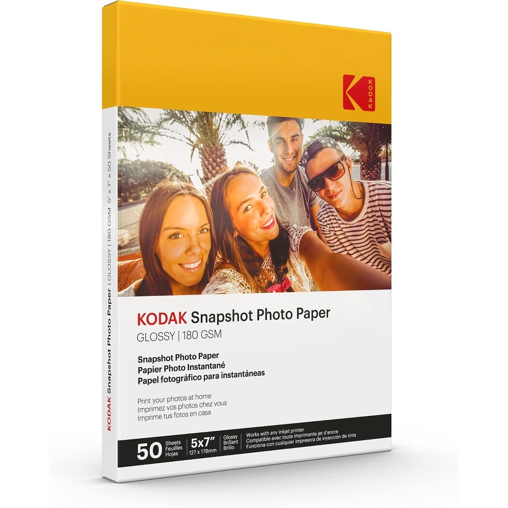 image:imageKODAK Photo Paper Gloss 4 X 6 SNAPSHOT 100 count 48lb180 gm 285MIL 41305 THIS PRODUCT IS NOT COMPATIBLE WITH THE KODAK DOCK PRINTER5 X 7 50PK