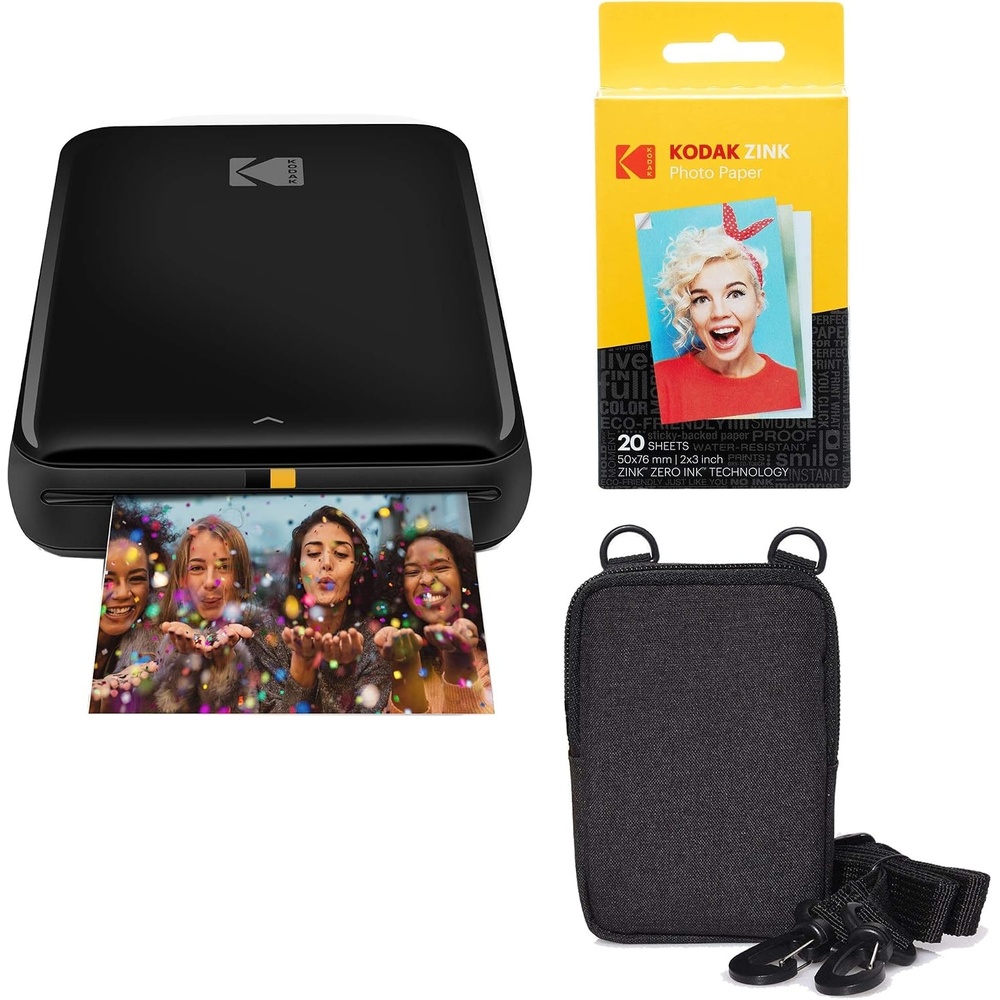 image:imageKODAK Step Instant Photo Printer with BluetoothNFC Zink Technology amp KODAK App for iOS amp Android Blue Go BundleBlack