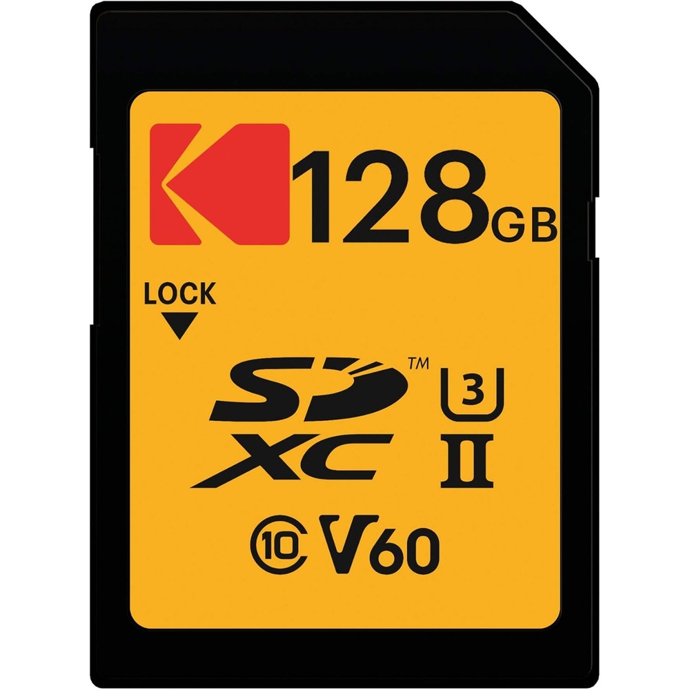 image:imageKodak 128GB UHSII U3 V60 Ultra Pro SDXC Memory Card128GB