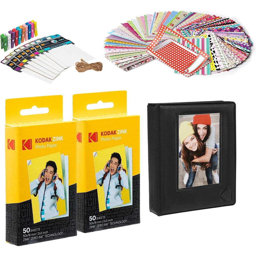 image:imageKodak 2x3 Premium Zink Paper 100 Pack with Photo Album