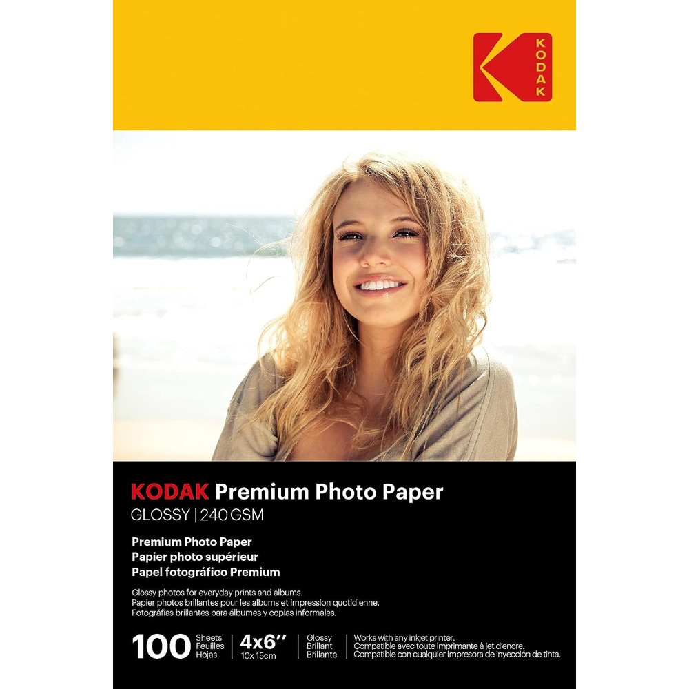image:imageKodak photo paper 4 x 6 glossy 100 count 66 lb 240 gm 411759891181 THIS PRODUCT IS NOT COMPATIBLE WITH THE KODAK DOCK PRINTER4 x 6 100 Sheets