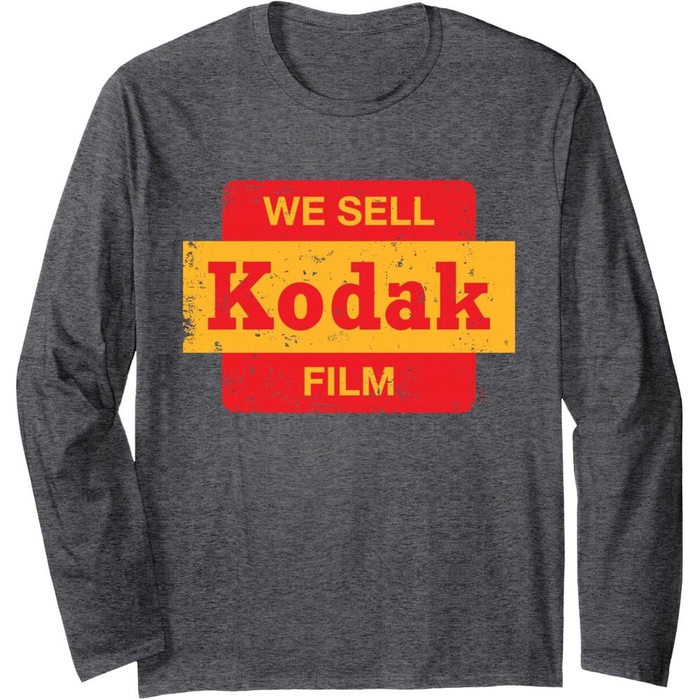 image:imageVintage We Sell Kodak Film Retail sign design Long Sleeve TShirtDark Heather Grey