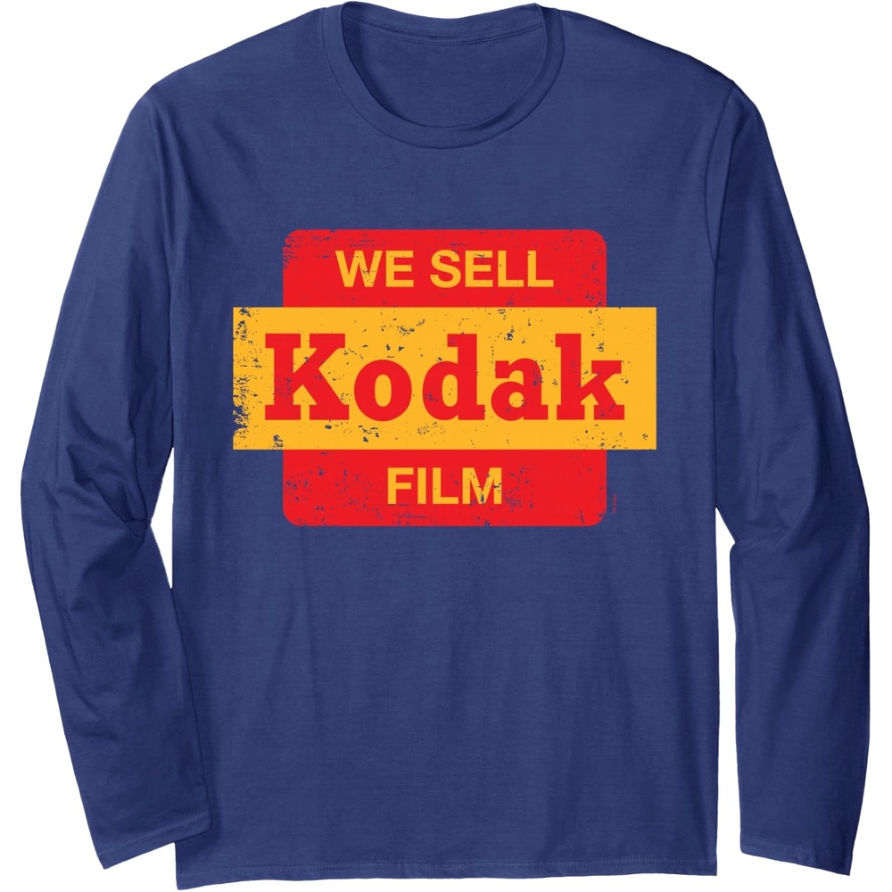 image:imageVintage We Sell Kodak Film Retail sign design Long Sleeve TShirtNavy Blue