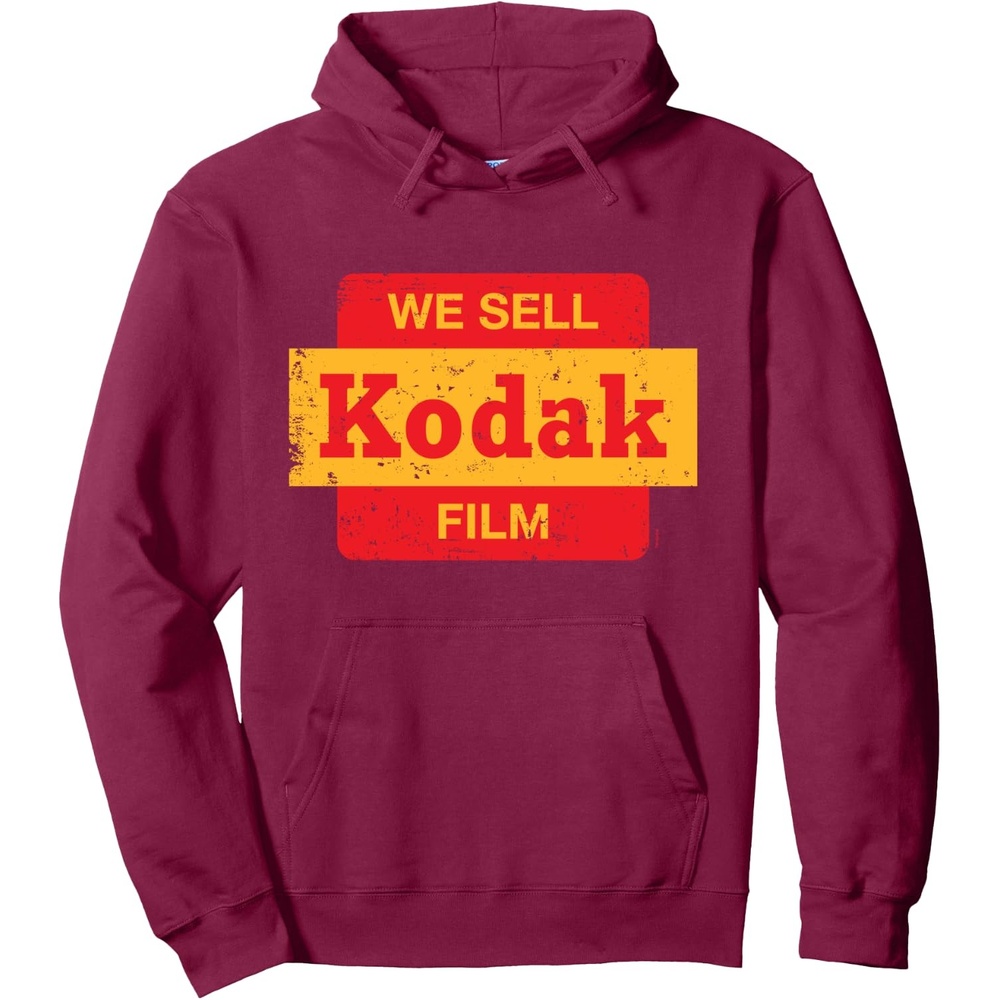 image:imageVintage We Sell Kodak Film Retail sign design Pullover HoodieBurgundy