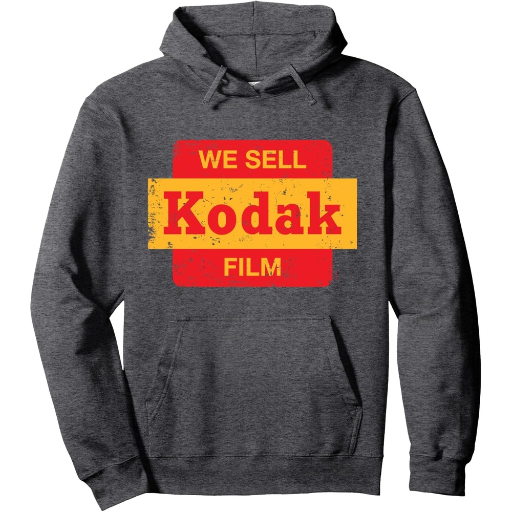 image:imageVintage We Sell Kodak Film Retail sign design Pullover HoodieDark Heather Grey