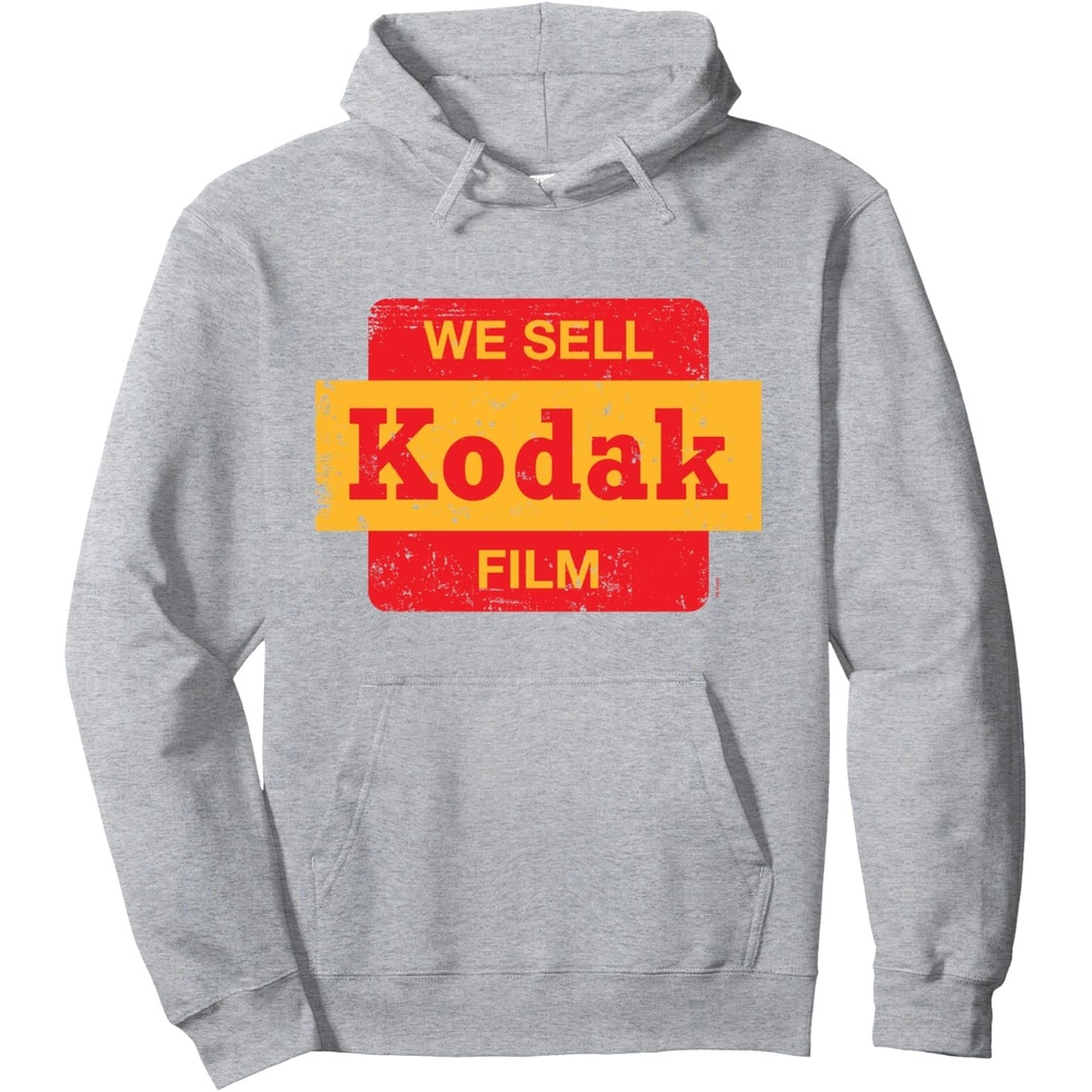 image:imageVintage We Sell Kodak Film Retail sign design Pullover HoodieHeather Grey