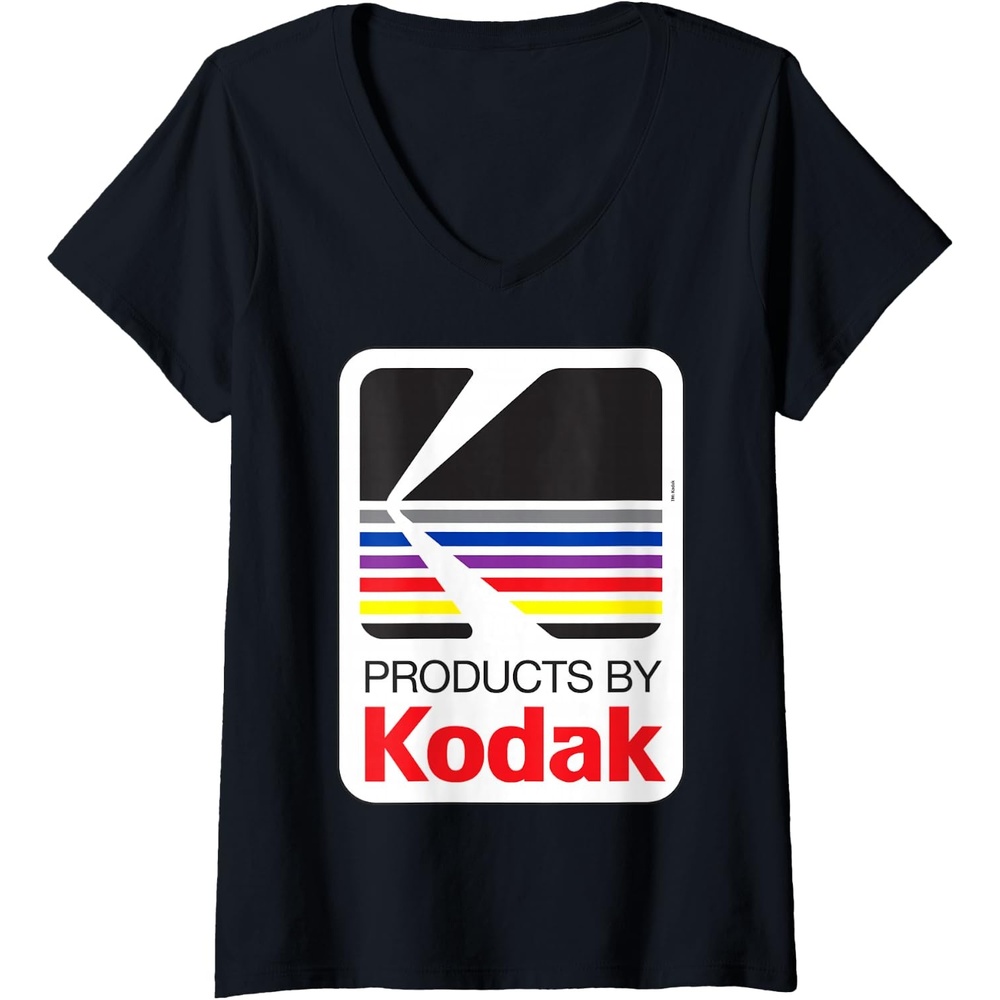 image:imageWomens Products By Kodak Vintage Logo VNeck TShirtBlack