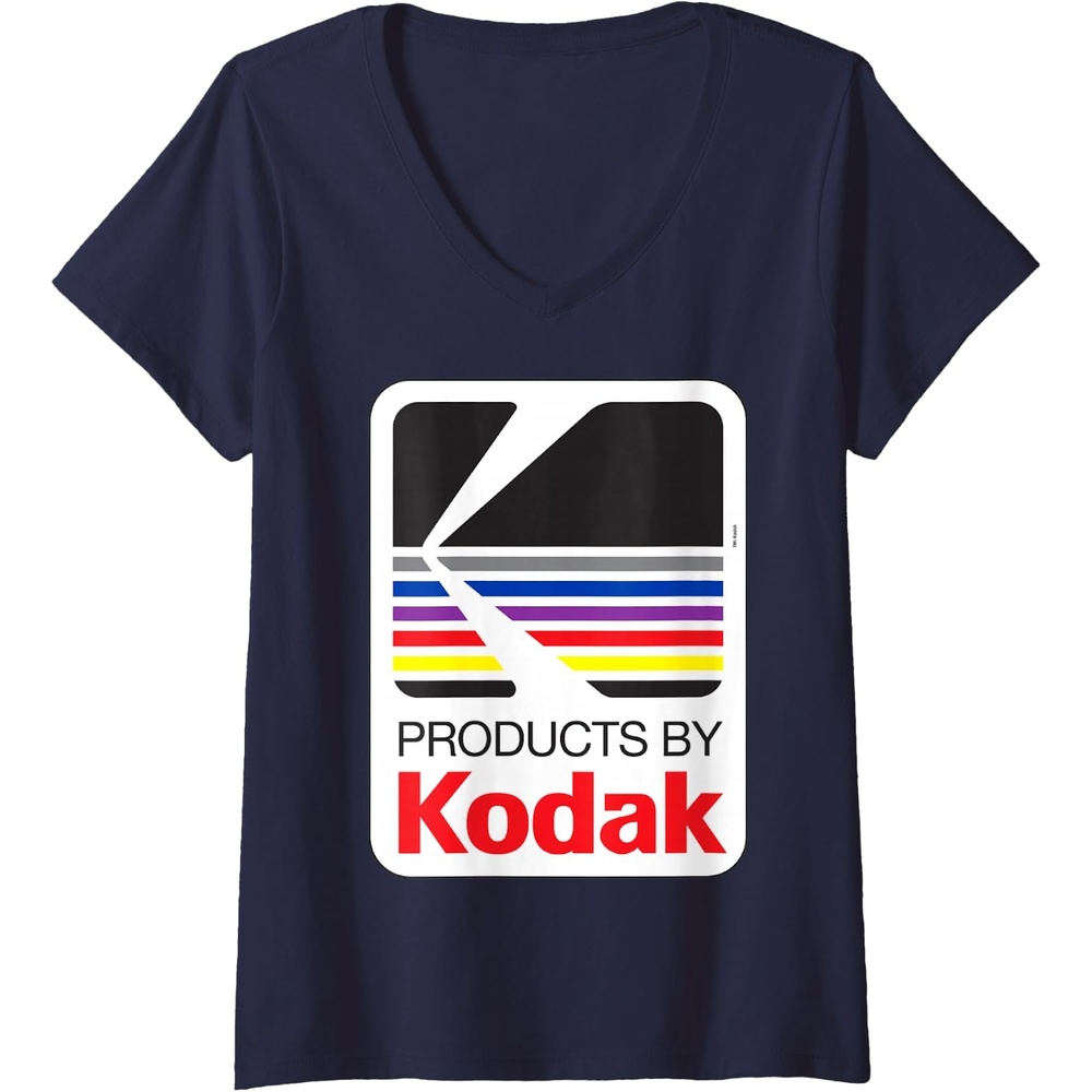 image:imageWomens Products By Kodak Vintage Logo VNeck TShirtNavy Blue