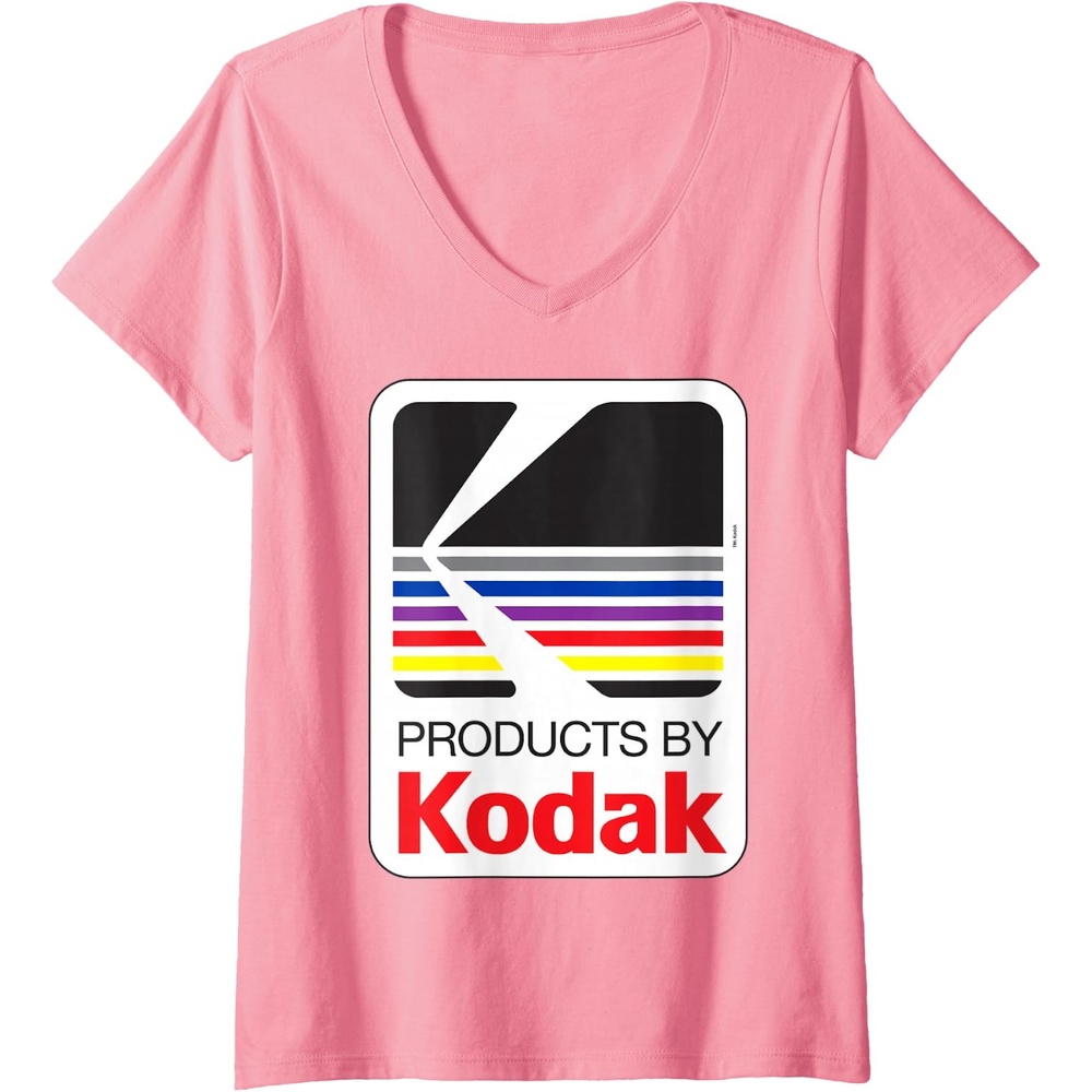 image:imageWomens Products By Kodak Vintage Logo VNeck TShirtPink