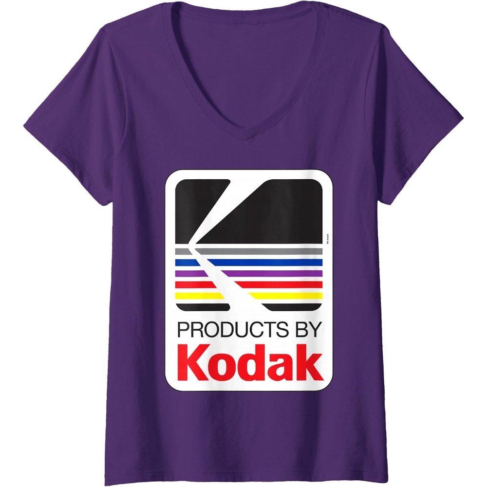 image:imageWomens Products By Kodak Vintage Logo VNeck TShirtPurple