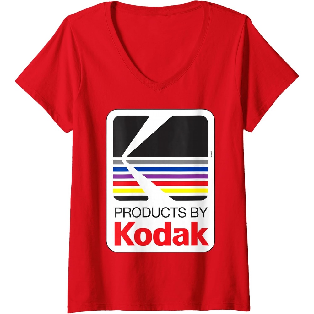 image:imageWomens Products By Kodak Vintage Logo VNeck TShirtRed