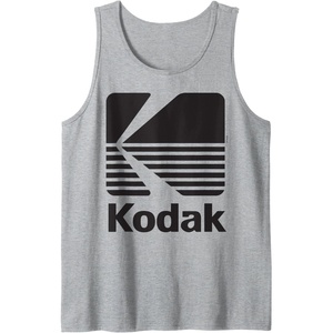 80’s Vintage Kodak Logo – Black Tank Top(Heather Grey)