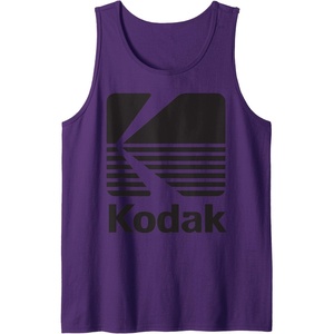 80’s Vintage Kodak Logo – Black Tank Top(Purple)