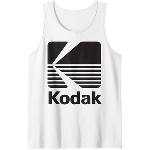 80’s Vintage Kodak Logo – Black Tank Top(White)