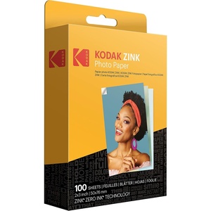 KODAK 2×3 Premium Sticky-Backed ZINK Photo Paper (100 Sheets) – Compatible With Kodak Step, Step Slim, Printomatic, Printomatic+, Smile+, Step Touch(100 Sheets)