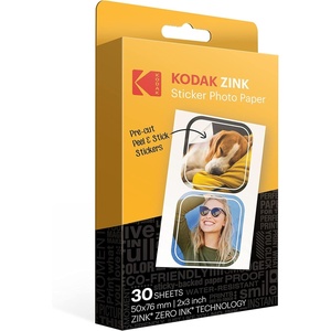 KODAK 2×3 Premium Sticky-Backed ZINK Photo Paper (100 Sheets) – Compatible With Kodak Step, Step Slim, Printomatic, Printomatic+, Smile+, Step Touch(30 Sheets)