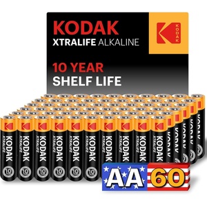 KODAK AAA Alkaline Batteries (60 Pack) Triple A Battery, LR03, 1.5V(60 x AA Batteries)
