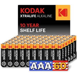 KODAK AAA Alkaline Batteries (60 Pack) Triple A Battery, LR03, 1.5V(60 x AAA Batteries)