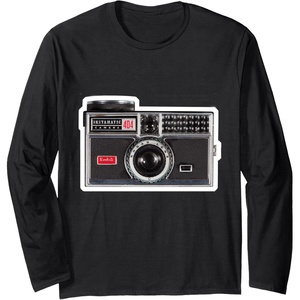 KODAK INSTAMATIC Camera Design Long Sleeve T-Shirt(Black)
