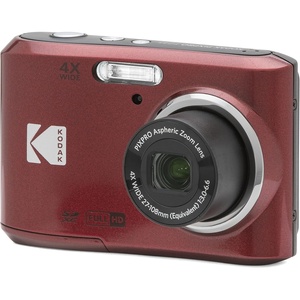 KODAK PIXPRO FZ45 16MP Compact Digital Camera, 4X Optical Zoom, AA, Red(Red)