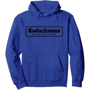 Kodachrome Logo – Black Pullover Hoodie(Royal Blue)