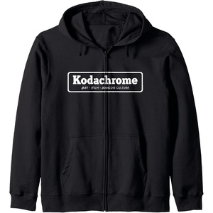 Kodachrome Logo – White Zip Hoodie(Black)