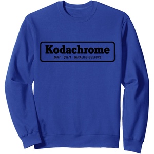 Kodachrome Logo Design – Black Sweatshirt(Royal Blue)
