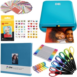 Kodak Step Wireless Photo Printer 2×3 inches Zink Paper Technology & Kodak App for iOS & Android (Blue) Scrapbook Bundle(Blue)
