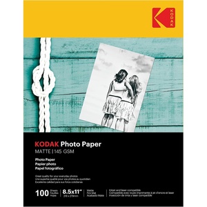 Kodak photo paper 8.5 x 11 matte, 100 count 39 lb – 145 g/m (41164-8318164)(White)